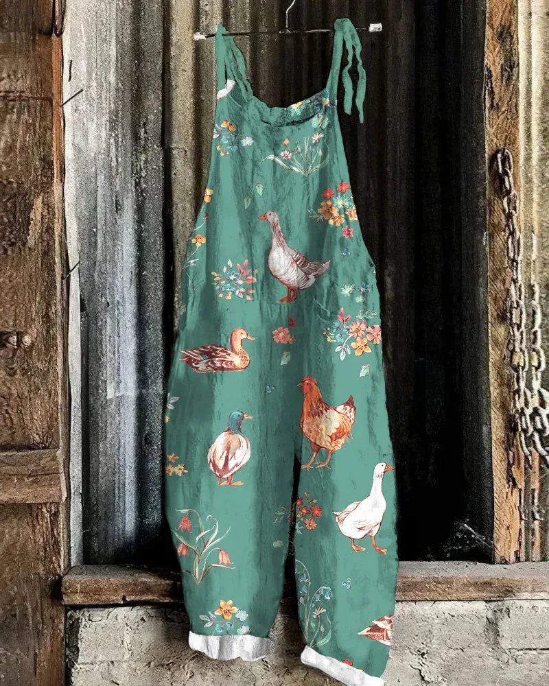 Women's Classic Sleeveless Animal Print Jumpsuit | Ideal for Spring/Summer