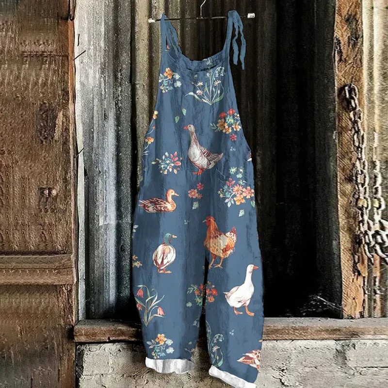 Women's Classic Sleeveless Animal Print Jumpsuit | Ideal for Spring/Summer
