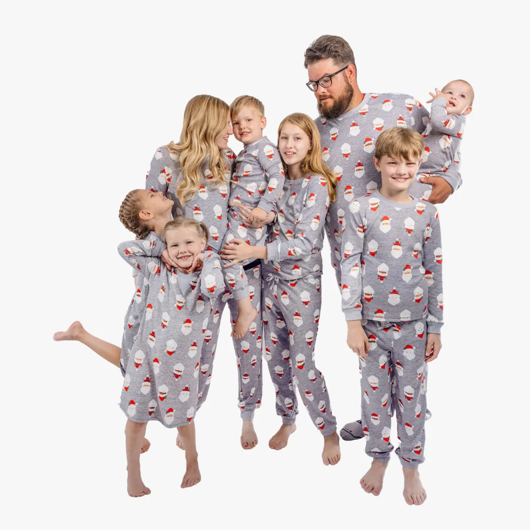 Women’s Jogger Pajama Set - Gray Santa