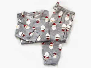 Women’s Jogger Pajama Set - Gray Santa